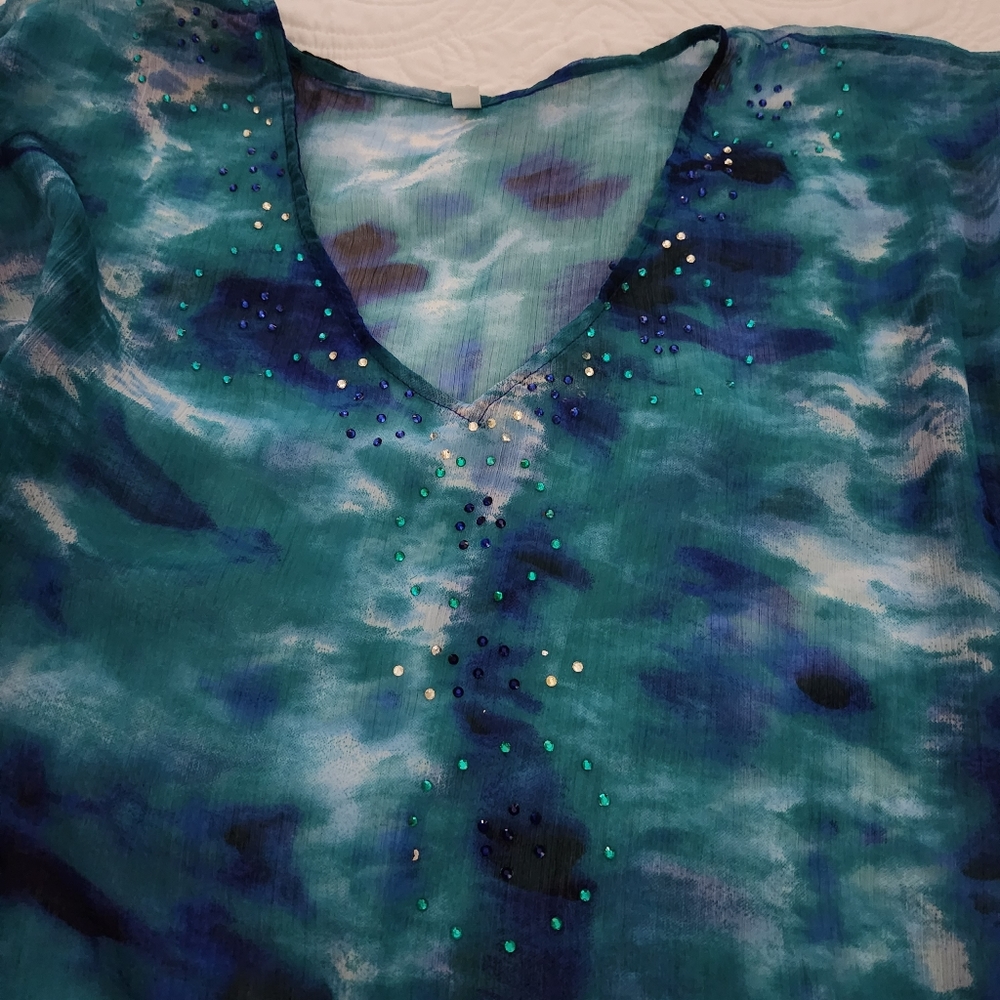 Sheer tunic coverup/dress - Picture 4 of 7